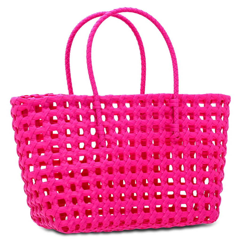 Small Pink Woven Tote