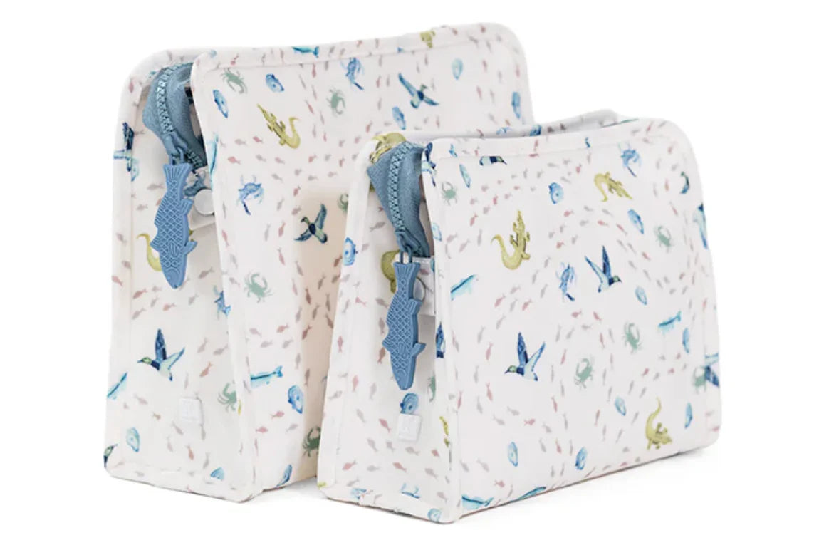 Medium Roadie Zip Pouch | Coastal Tides