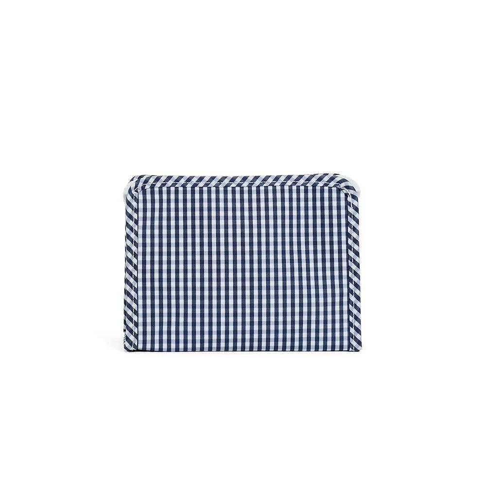 Medium Roadie Zip Pouch | Gingham Navy