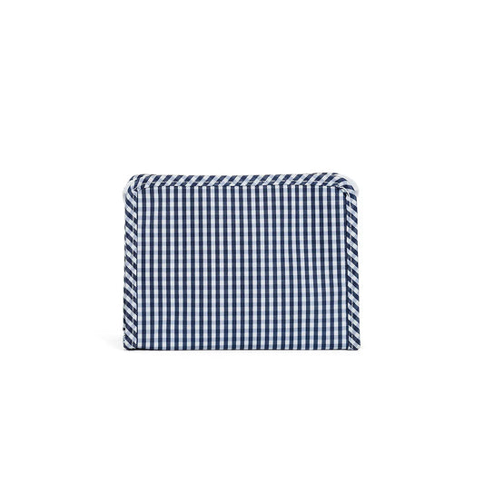 Medium Roadie Zip Pouch | Gingham Navy
