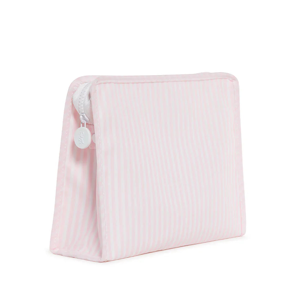 Large Roadie Zip Pouch | Pimlico Stripe Pink