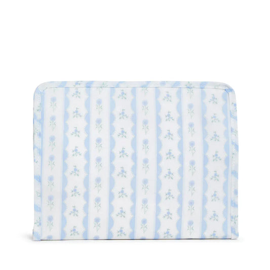 Large Roadie Zip Pouch | Ribbon Floral Blue