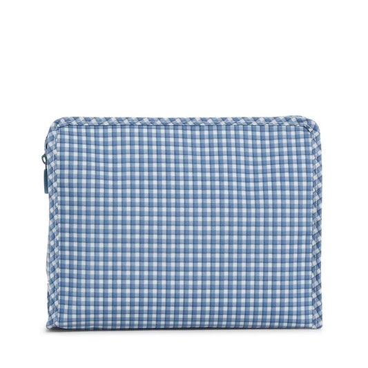 Large Roadie Zip Pouch | Rodeo Check Indigo