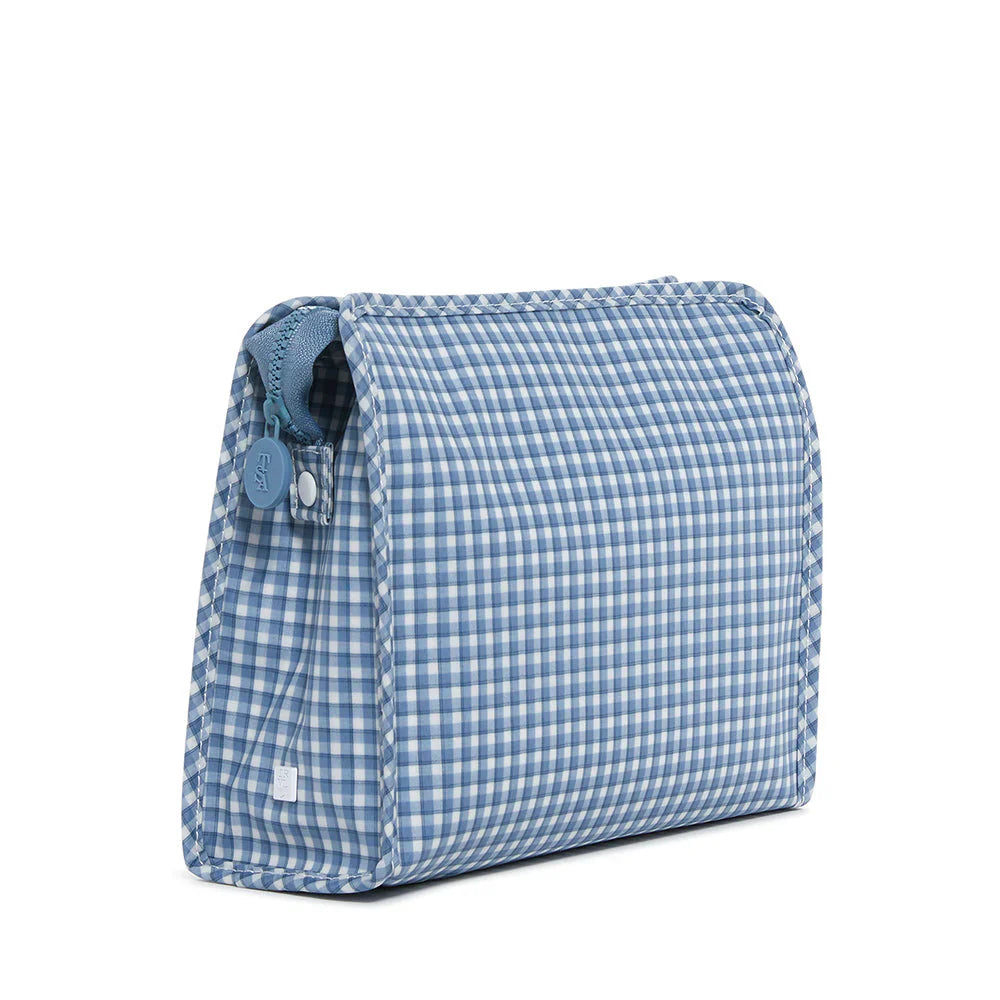 Large Roadie Zip Pouch | Rodeo Check Indigo
