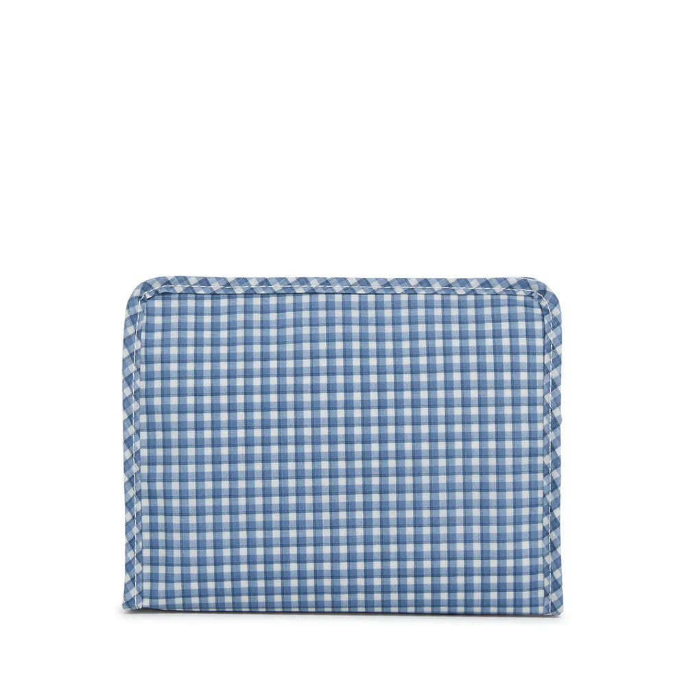Medium Roadie Zip Pouch | Rodeo Check Indigo