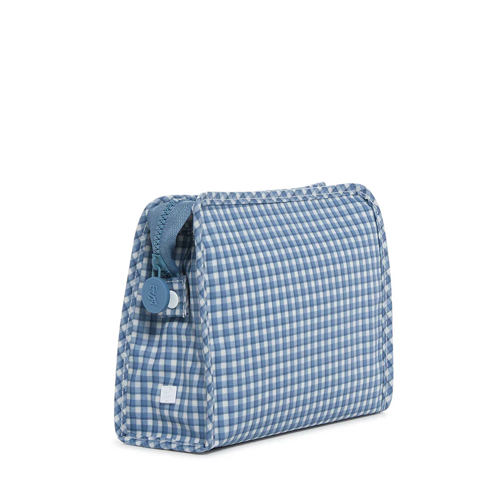 Medium Roadie Zip Pouch | Rodeo Check Indigo