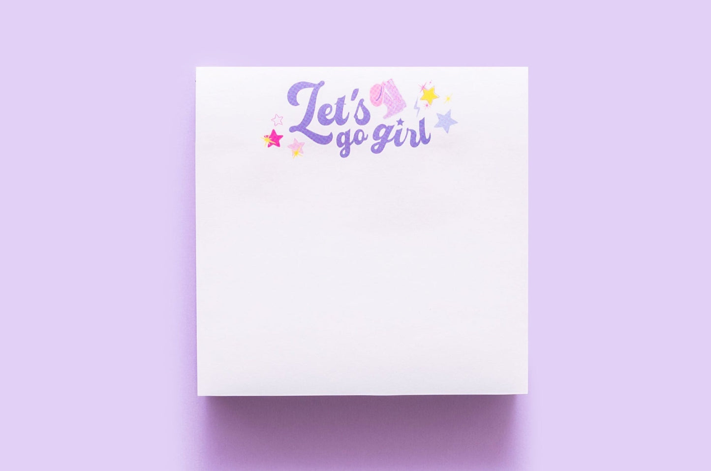 Let's Go Girl Sticky Reminder Pad