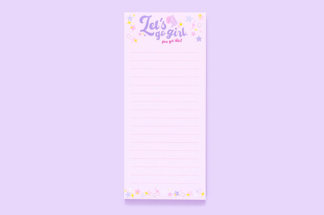 Let's Go Girl Skinny Notepad