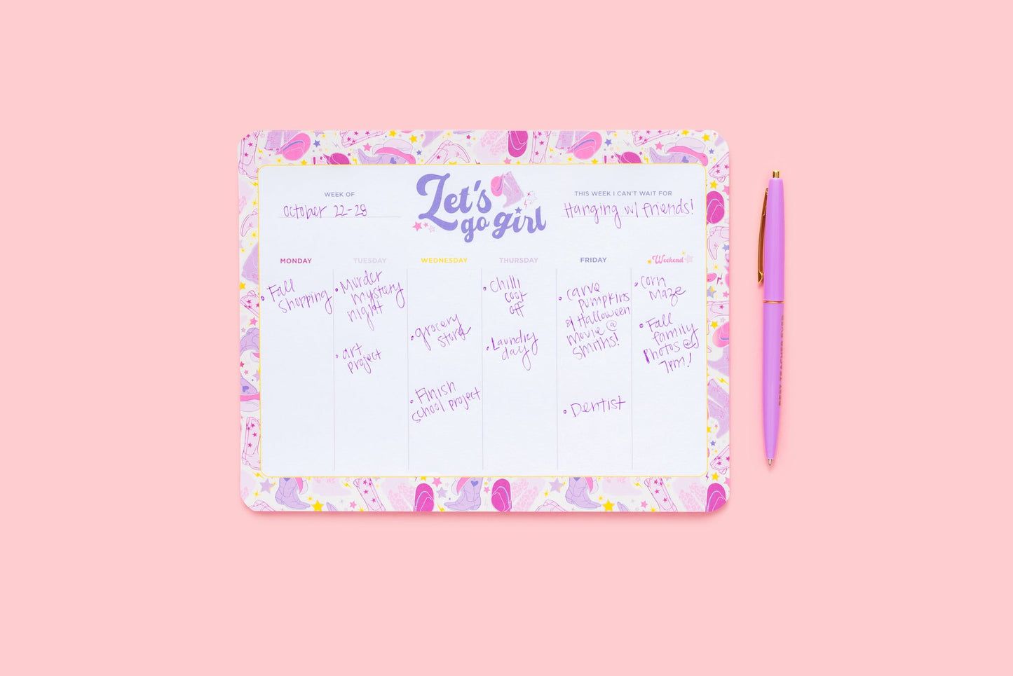 Weekly Planner | Let's Go Girl