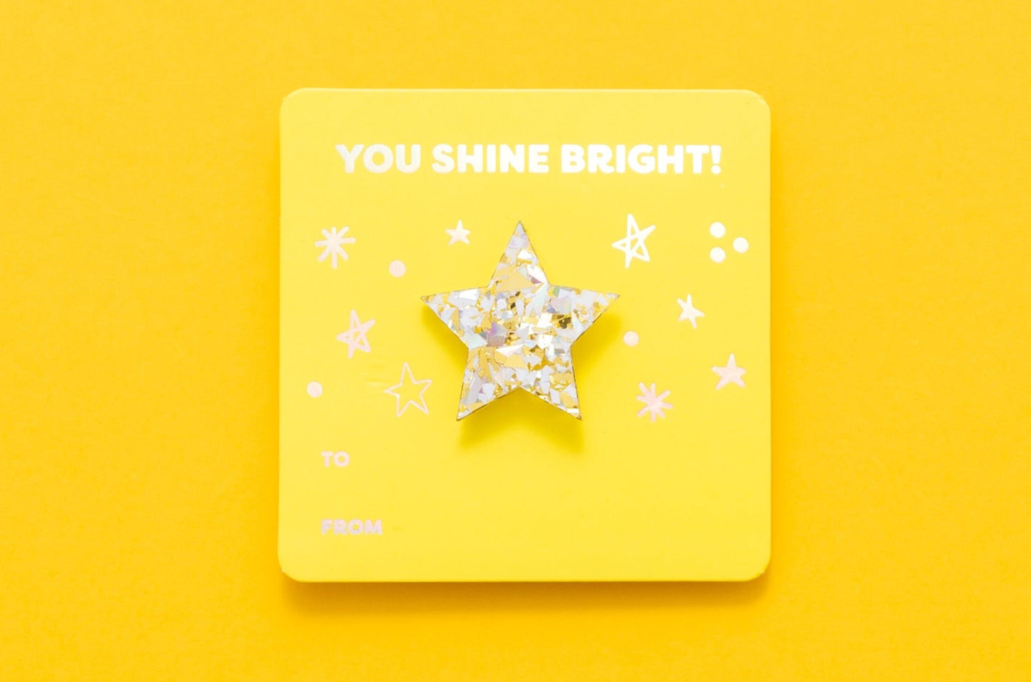 Confetti Star Pin Card