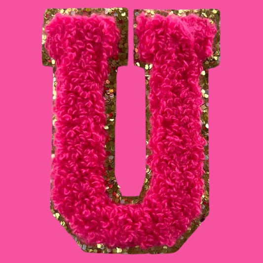 Individual Letter Patch - Hot Pink