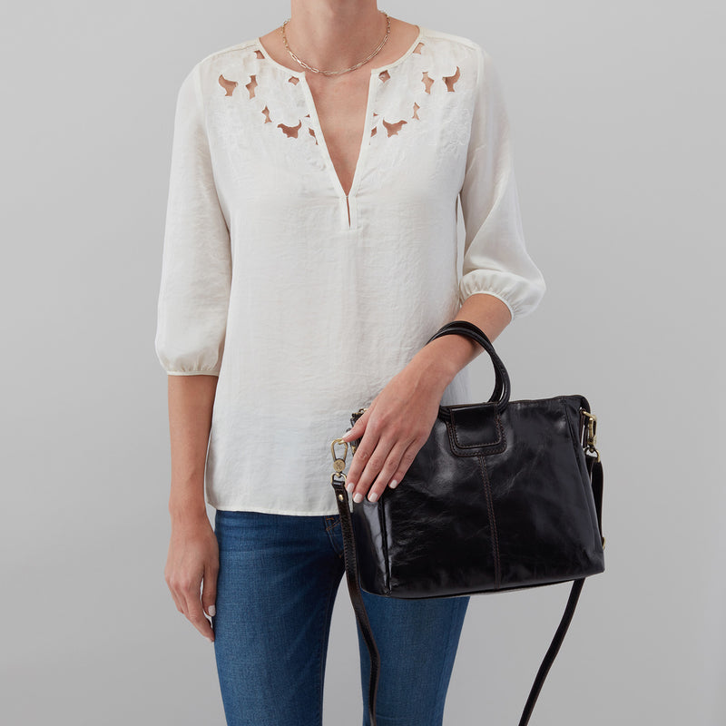 Sheila | Medium Satchel | Black
