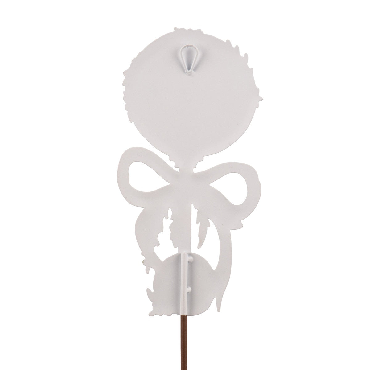 Metal Stake/Decor | Girl Baby Rattle
