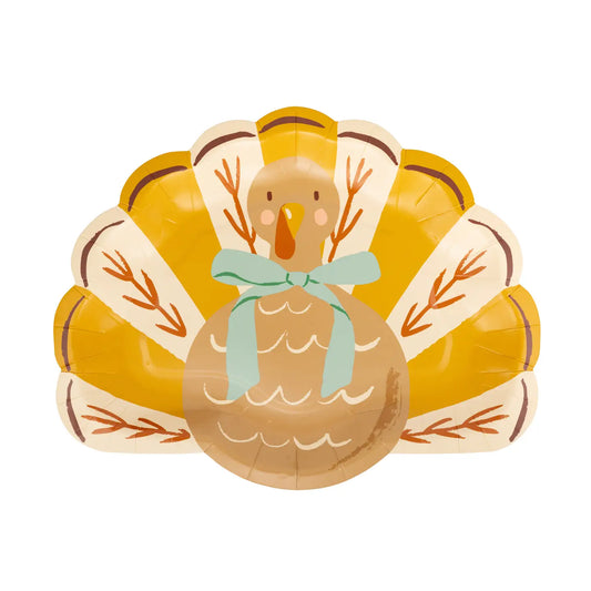 Gobble Turkey Shaped Paper Plates