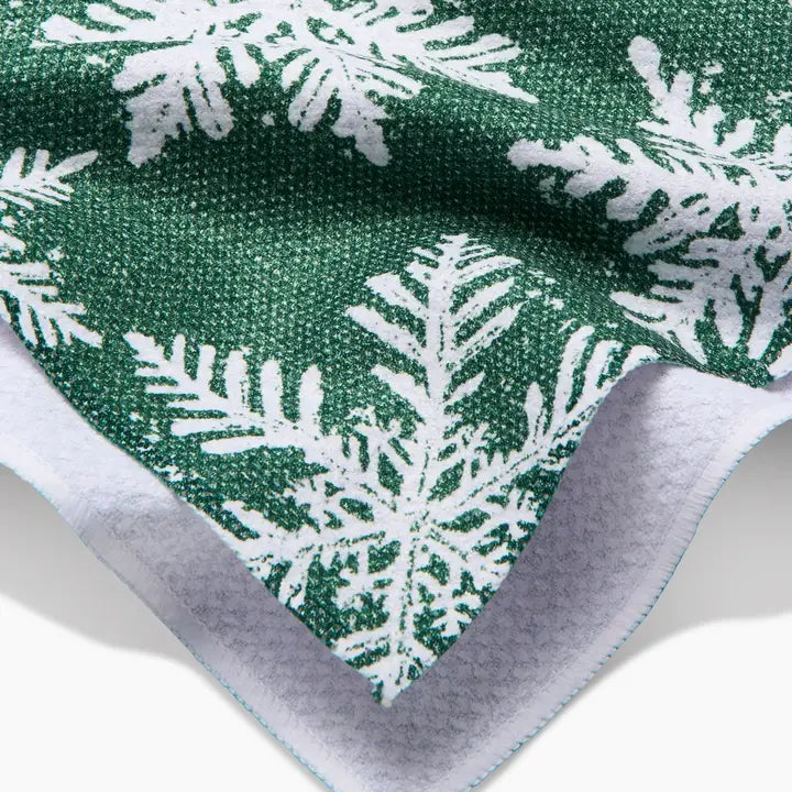 Tea Towel | Snowy Days Green