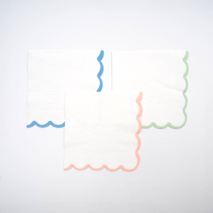 Springtime Scallop Beverage Napkin