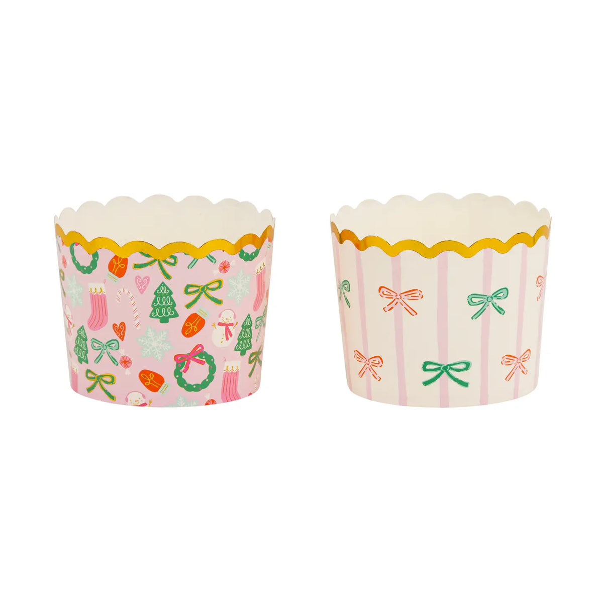 Foiled Jumbo Bows/Icons 8 oz Baking/Snack Cups