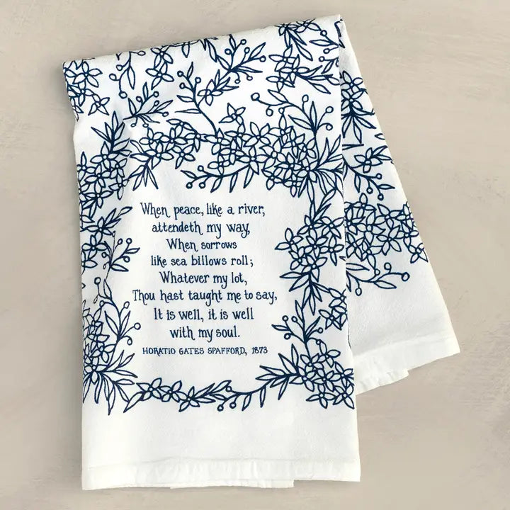 Tea Towel | It Is Well with My Soul Hymn