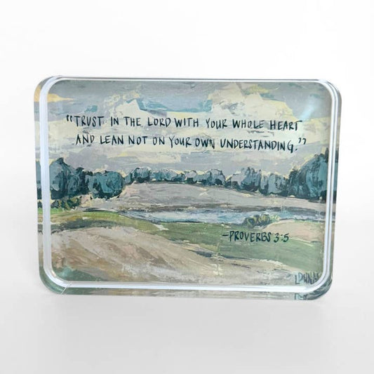 Acrylic Scripture Block | Proverbs 3:5