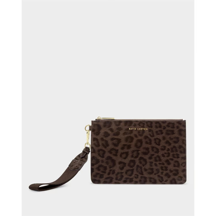 Lottie Wristlet | Chocolate Leopard