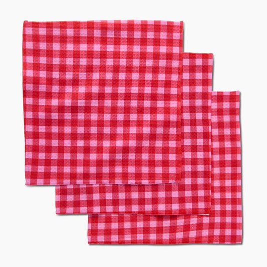 Luxe Washcloth Set | Cherry Gingham