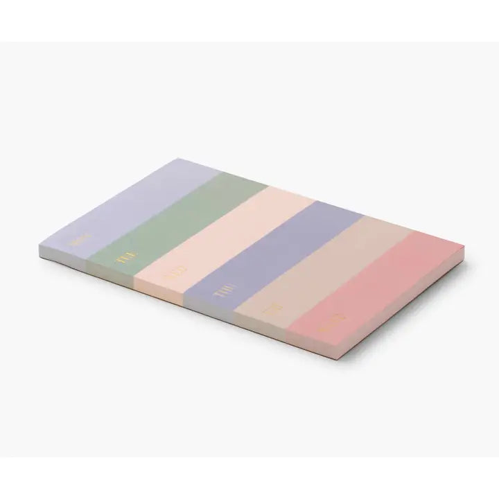 Weekly Memo Notepad | Muted Color Block