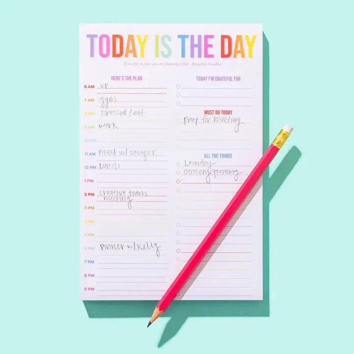 Daily Planner Notepad | Today Is The Day