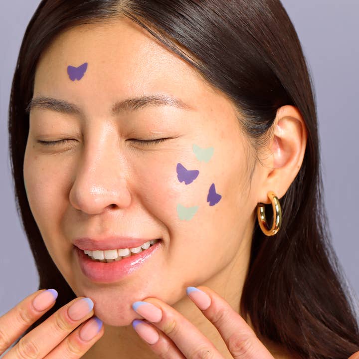Hydrocolloid Pimple Patches | Mint & Purple Butterfly