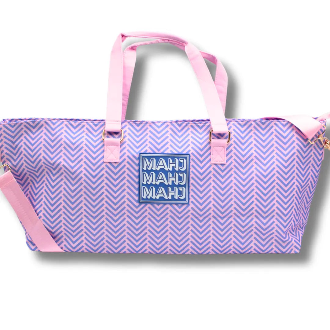Mahjong Tote Bag | Purple Arrows