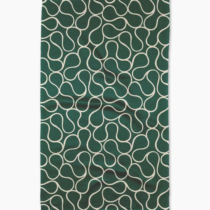 Tea Towel | Green Loops