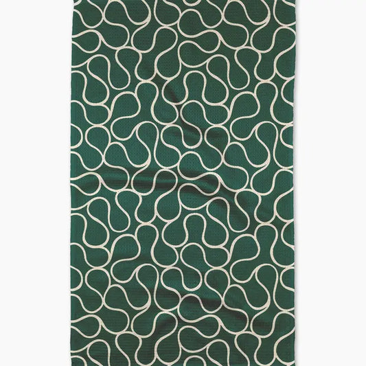 Tea Towel | Green Loops