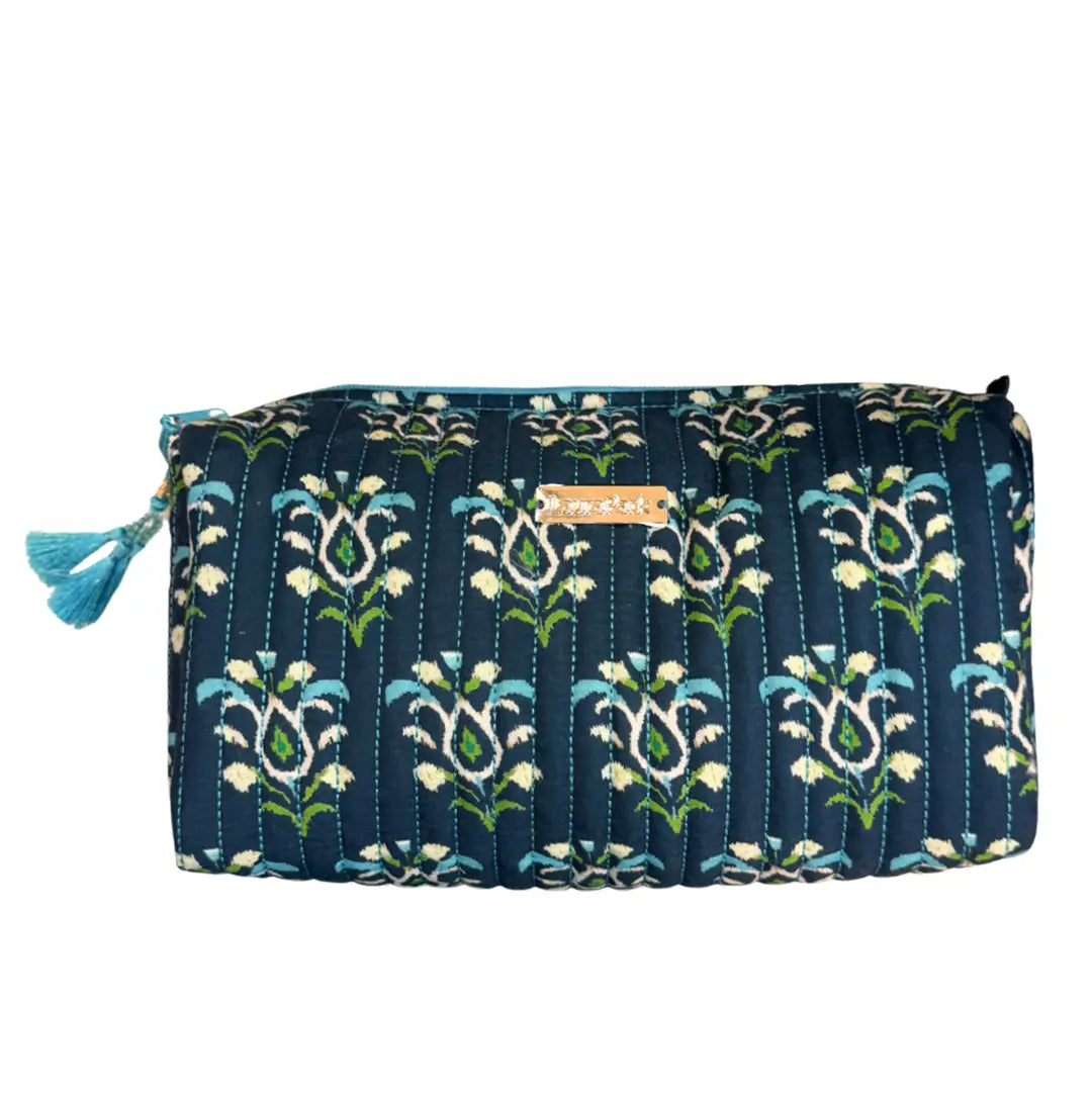 Large Cosmetic Bag | Rosemary Indigo