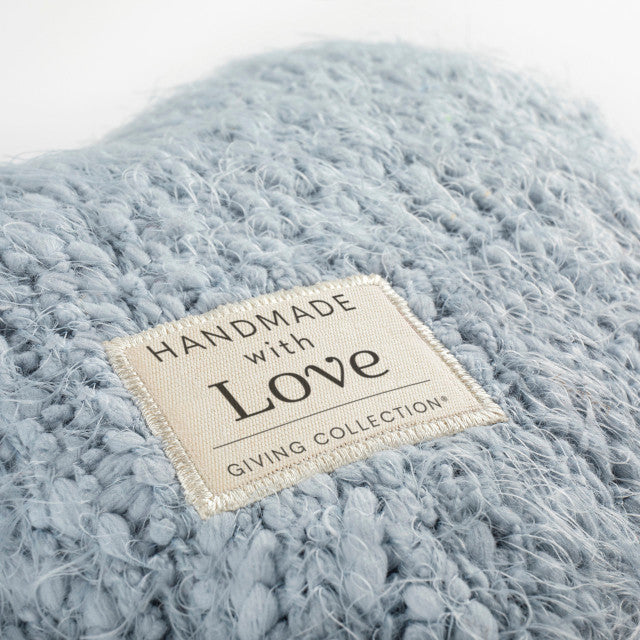Giving Heart Weighted Pillow | Soft Blue