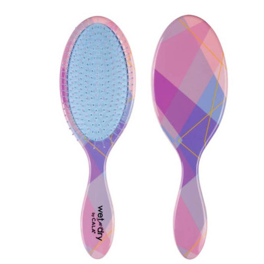 Cala Wet-N-Dry Detangling Hair Brush - Geometric Pastel