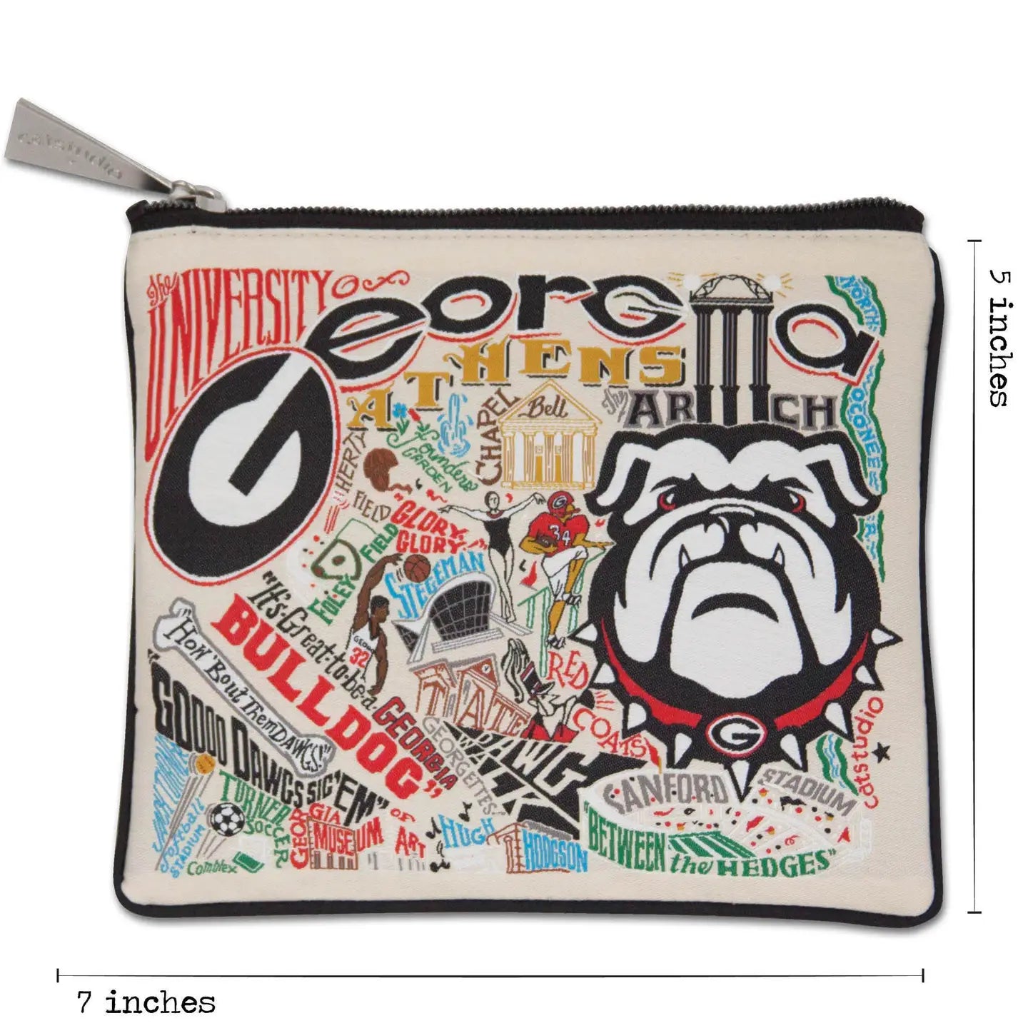 Georgia University Collegiate Zip Pouch