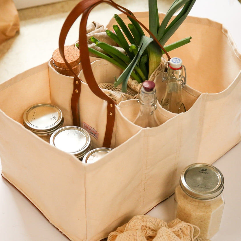 Heavy Canvas Grocery Tote | Natural