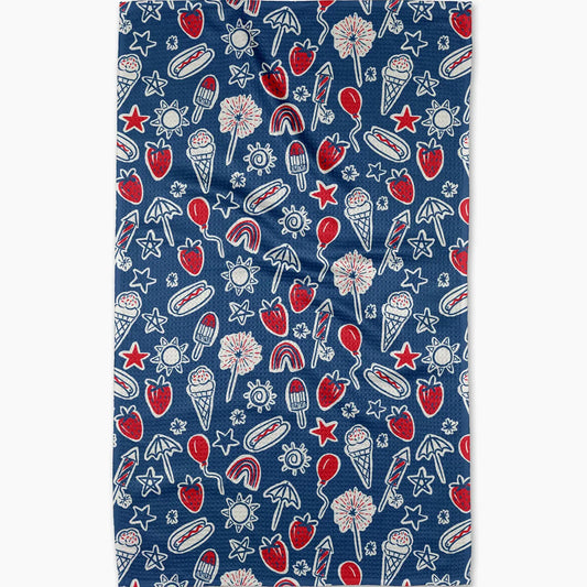 Tea Towel | Summer Fun in Blue