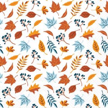 Paper Cocktail Napkins | Scattered Autumn Leaves