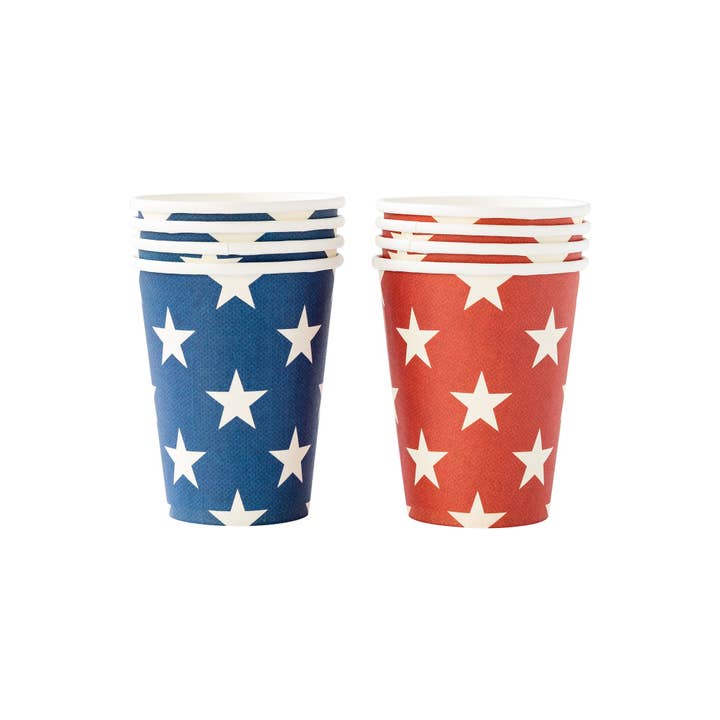 Paper Cups | Red and Blue Stars