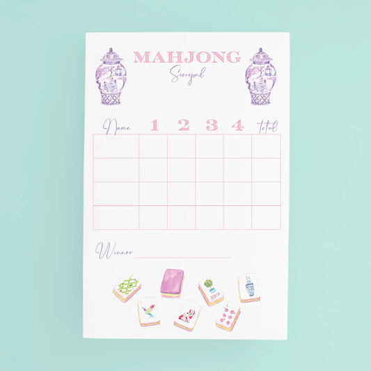 Mahjong Scorecard Pad