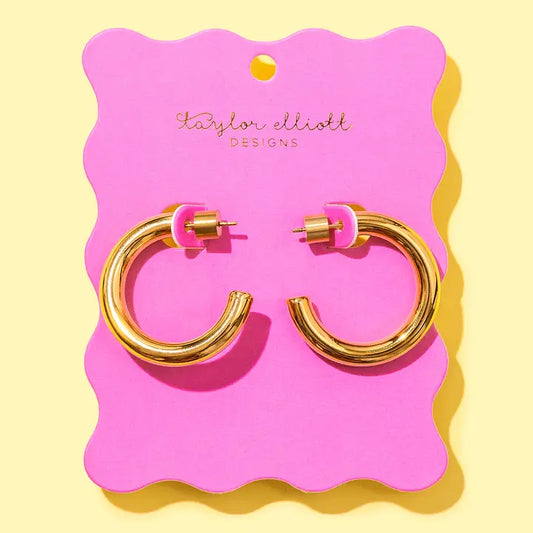 Medium Hoop Earrings | Gold-Plated | Terry
