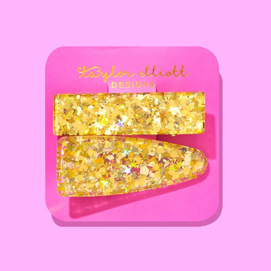 Hair Clip Set | Gold Confetti