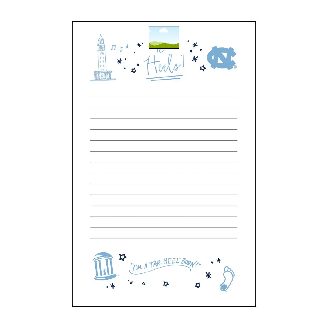 UNC Confetti Notepad