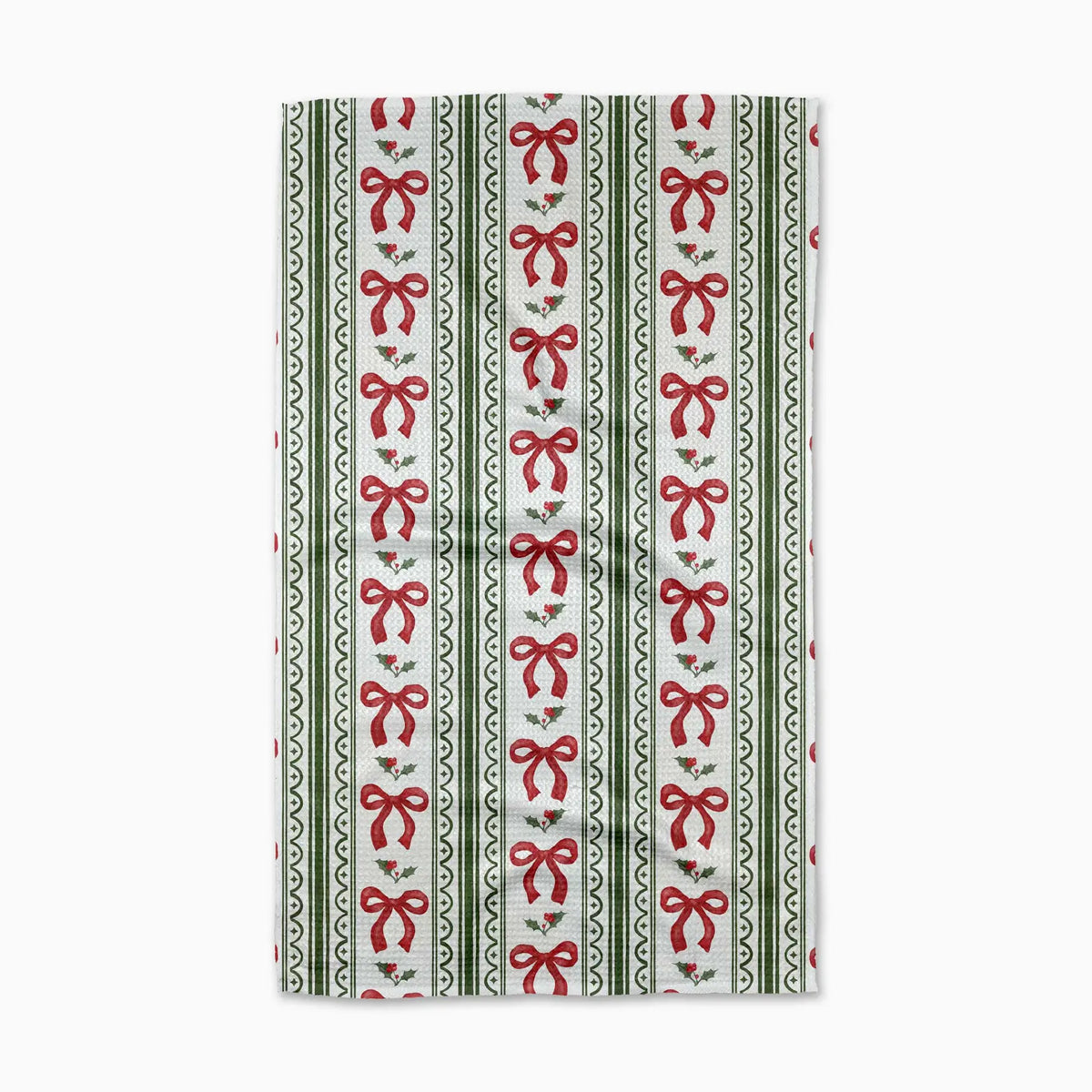 Tea Towel | Christmas Bow Stripe