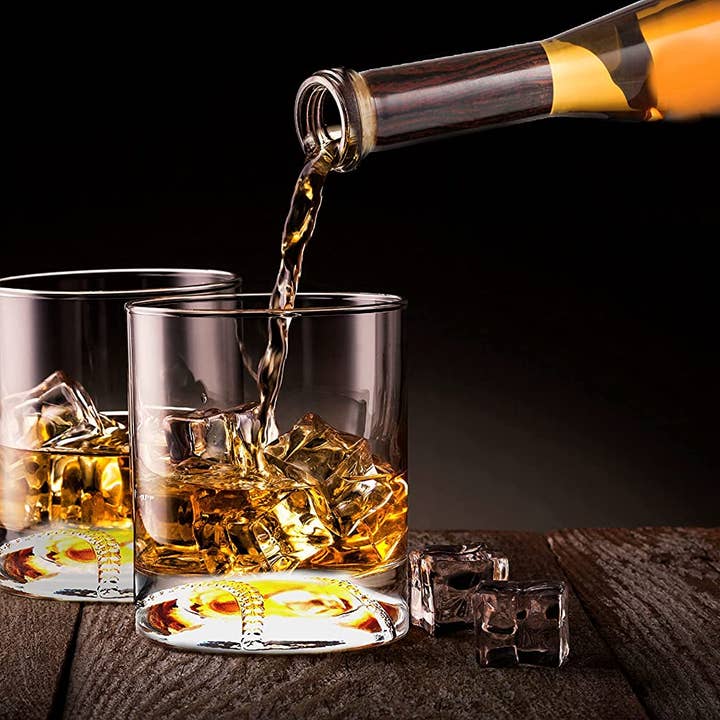 Baseball Bat Whiskey Decanter Set with 4 Baseball Glasses