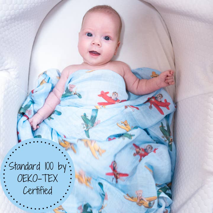 Muslin Swaddle Blanket | Pilot Paws