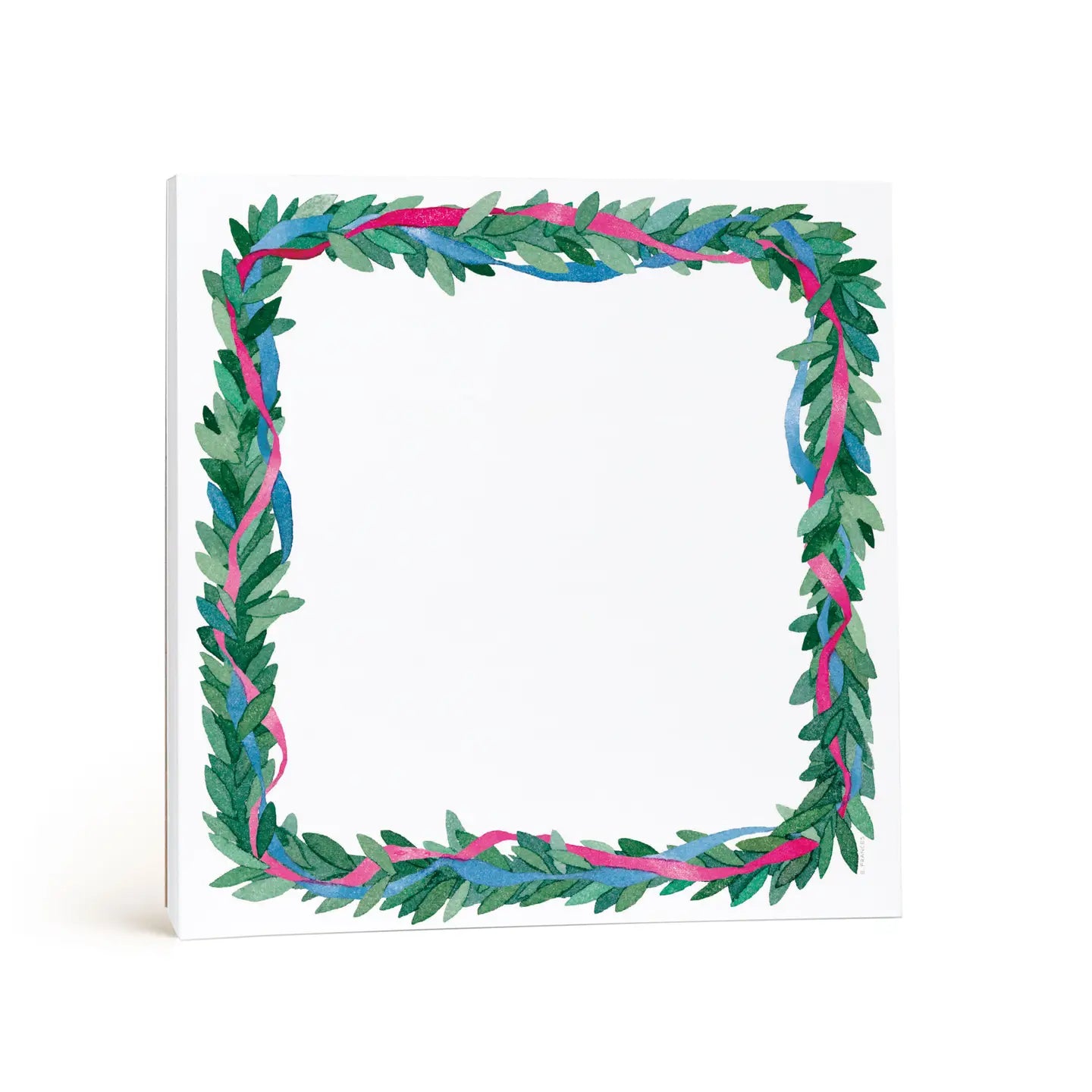 Chunky Square Notepad | Colorful Wreath