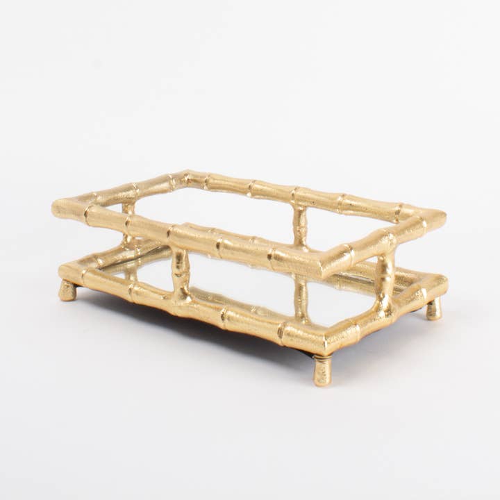 Guest Towel Tray | Gold Bamboo