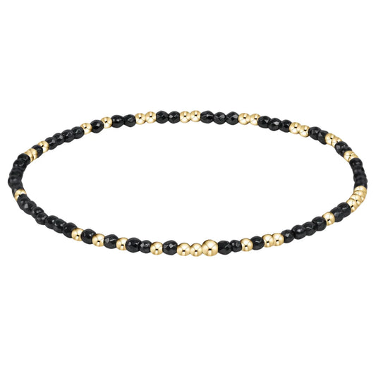 Hope Unwritten Faceted Hematite 2mm Bead Bracelet