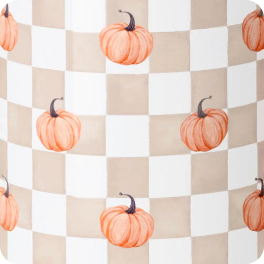 12oz Stemless Wine Cup | Pumpkin Check